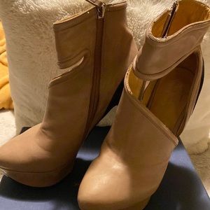 Lamb skin leather heels with new heel inserts